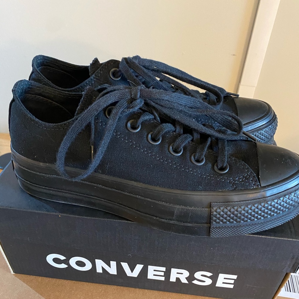Black converse chuck taylor platform all star